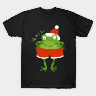 Funny Frog Santa T-Shirt